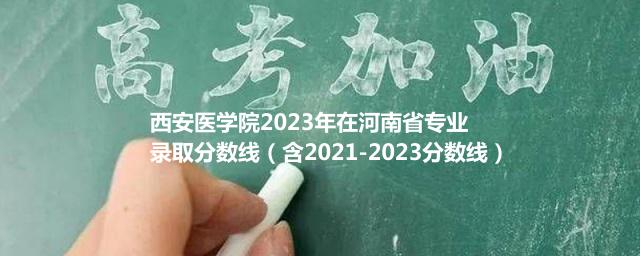 西安医学院2023年在河南省专业录取分数线（含2021-2023分数线）