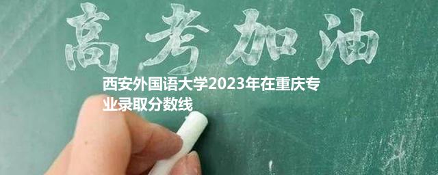 西安外国语大学2023年在重庆专业录取分数线