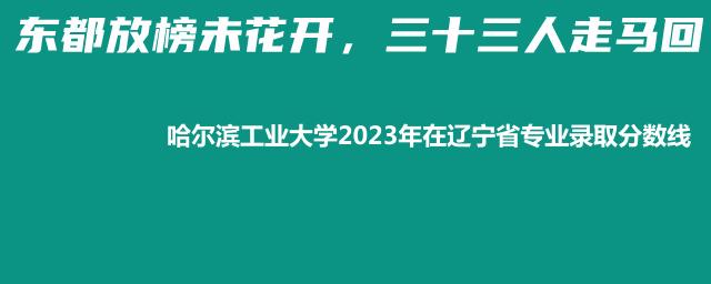 哈尔滨工业大学2023年在辽宁省专业录取分数线