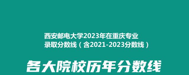 西安邮电大学2023年在重庆专业录取分数线（含2021-2023分数线）