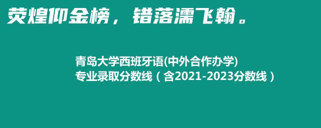 青岛大学西班牙语(中外合作办学)专业录取分数线（含2021-2023分数线）
