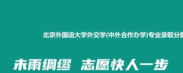 北京外国语大学外交学(中外合作办学)专业录取分数线（含2021-2023分数线）