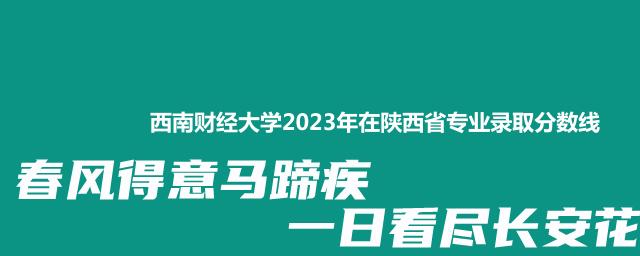 西南财经大学2023年在陕西省专业录取分数线