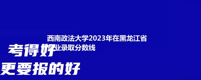 西南政法大学2023年在黑龙江省专业录取分数线
