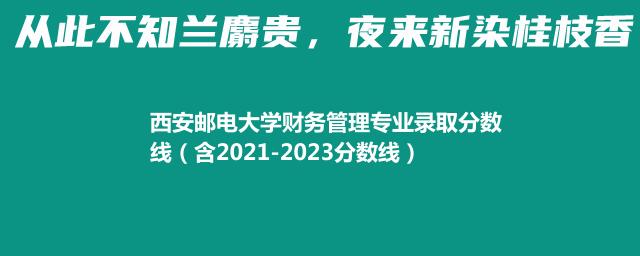 2023西安邮电大学财务管理专业录取分数线(含2022-2023历年分数)