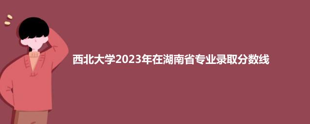 西北大学2023年在湖南省专业录取分数线