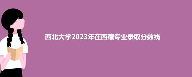 西北大学2023年在西藏专业录取分数线